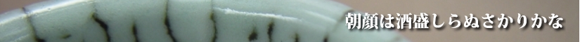 蛇渇唐津 ぐい呑み 朝顔は酒盛しらぬさかりかな
